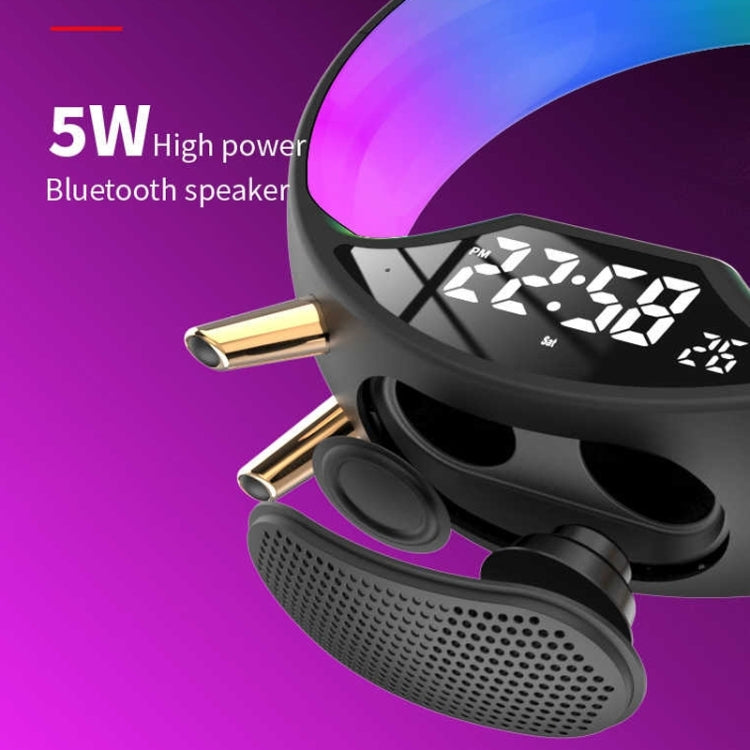 S528 Multifunctional Wireless Charging Bluetooth Speaker with RGB Light & White Noise & Simulated Sunrise(White) - Desktop Speaker by PMC Jewellery | Online Shopping South Africa | PMC Jewellery | Buy Now Pay Later Mobicred