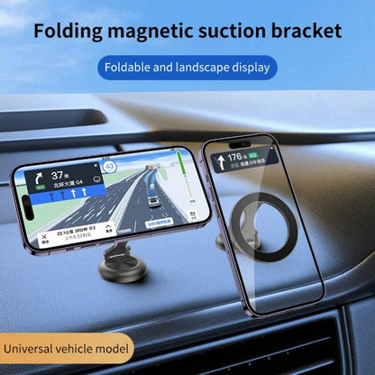 Car Magsafe Magnetic Folding Navigation Phone Holder(Black) - Car Holders by PMC Jewellery | Online Shopping South Africa | PMC Jewellery | Buy Now Pay Later Mobicred