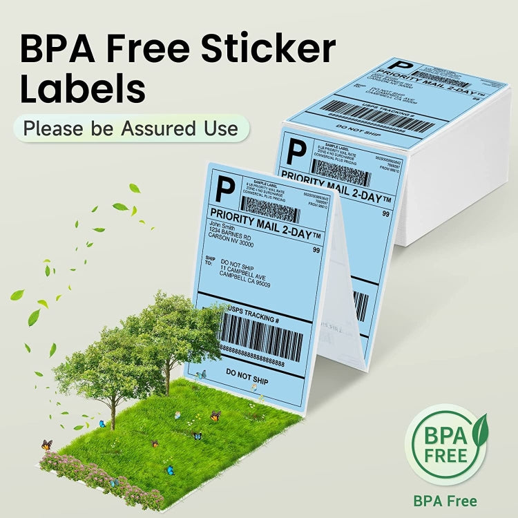 500sheets 4��6 Inch Stickers Thermal Label Paper For Phomemo PM-246S / PM-241BT / D520BT, Style: Folding Yellow - Printer Accessories by PMC TechLife | Online Shopping South Africa | PMC TechLife | Buy Now Pay Later Mobicred