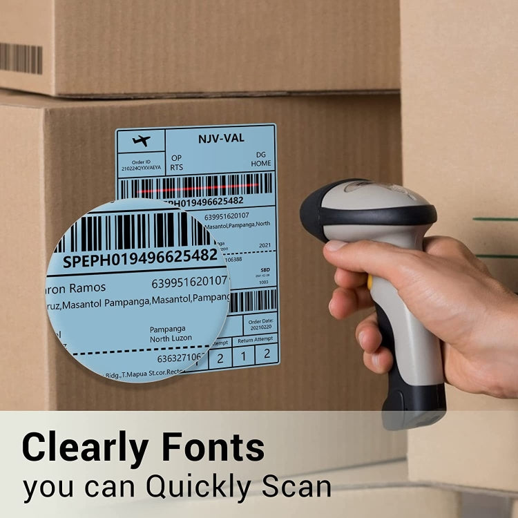 500sheets 4��6 Inch Stickers Thermal Label Paper For Phomemo PM-246S / PM-241BT / D520BT, Style: Folding Light Blue - Printer Accessories by PMC TechLife | Online Shopping South Africa | PMC TechLife | Buy Now Pay Later Mobicred