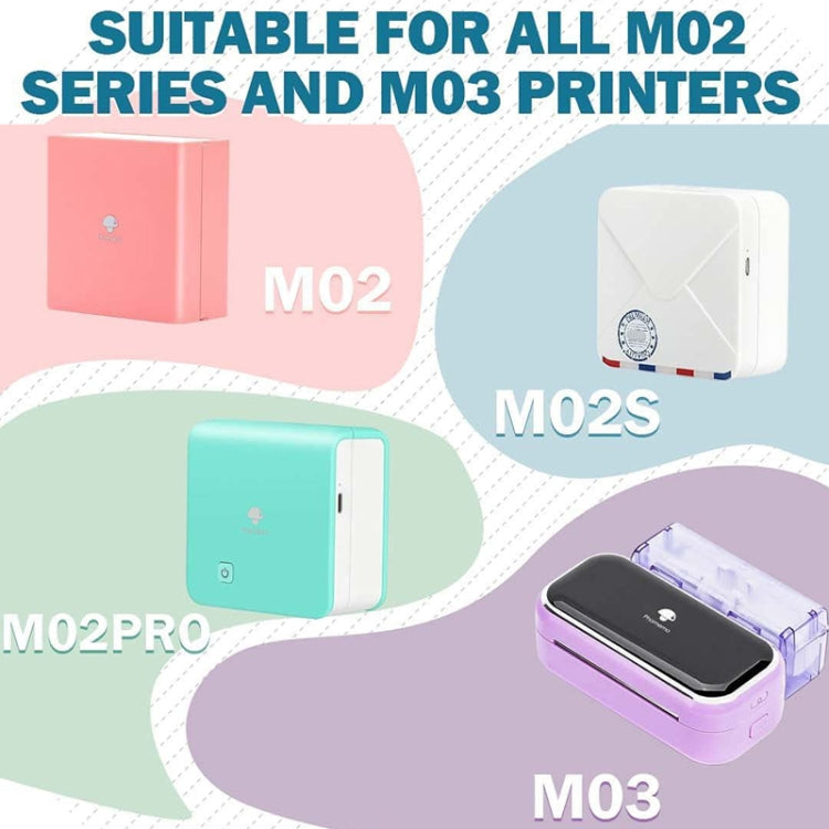 Phomemo 3rolls /Pack 50mm Translucent Bottom Black Words Self-Adhesive Printer Sensitive Label Printing Paper For M02 / M02S / M02Pro / M03 - Printer Accessories by Phomemo | Online Shopping South Africa | PMC TechLife | Buy Now Pay Later Mobicred
