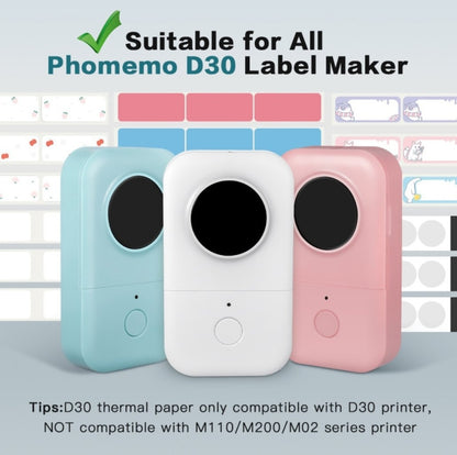 For Phomemo D30 3rolls /Pack 12 X 40mm Stars Thermal Labels - Printer Accessories by Phomemo | Online Shopping South Africa | PMC Jewellery