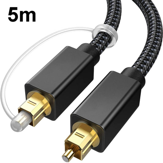 5m Digital Optical Audio Output/Input Cable Compatible With SPDIF5.1/7.1 OD5.0MM(Black) - Audio Optical Cables by PMC Jewellery | Online Shopping South Africa | PMC Jewellery | Buy Now Pay Later Mobicred