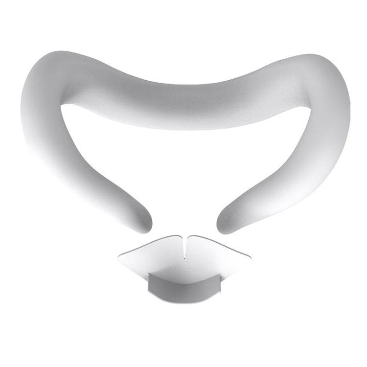 For Meta Quest 3 Silicone Face Cover Eye Mask with Nose Pad(White) - VR Accessories by PMC TechLife | Online Shopping South Africa | PMC TechLife
