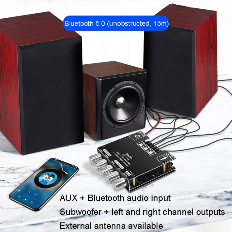 ZK-MT21 50W x 2+100W 2.1 Channel Bluetooth Digital Amplifier Module - Breadboard / Amplifier Board by PMC TechLife | Online Shopping South Africa | PMC TechLife