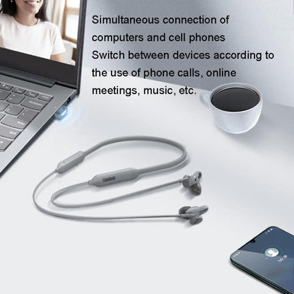 Lenovo ThinkBook UC100 Neckband Dual Wireless Bluetooth Earphone Cell Phone Computer Simultaneous Connection - Neck-mounted Earphone by Lenovo | Online Shopping South Africa | PMC Jewellery | Buy Now Pay Later Mobicred