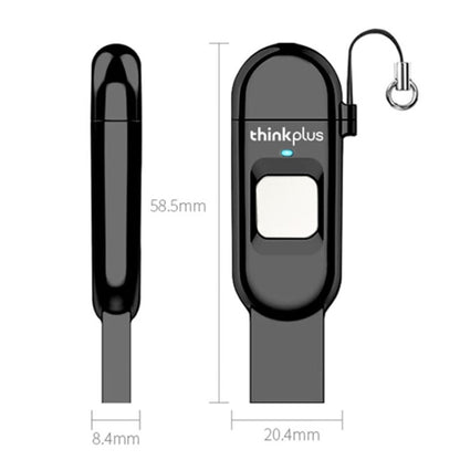 Lenovo Thinkplus TFU301 Dual Interface Type-C+USB Fingerprint Encrypted USB Flash Drive, Capacity: 256G - USB Flash Drives by Lenovo | Online Shopping South Africa | PMC Jewellery