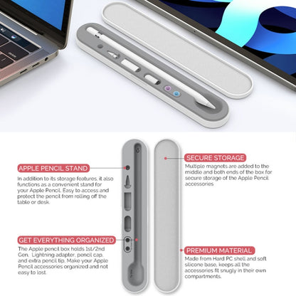 AahStyle PT121 For Apple Pencil 1 / 2 Magnetic Storage Convenient Pen Box(White) - Pencil Accessories by AahStyle | Online Shopping South Africa | PMC Jewellery | Buy Now Pay Later Mobicred