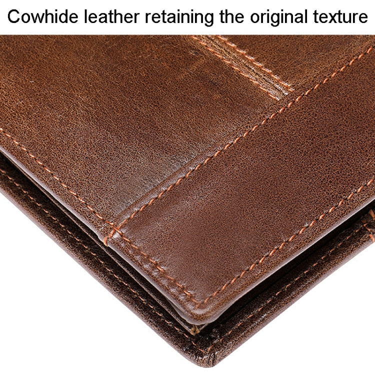 RFID Anti-Theft Short Mens Wallet Multi-Card Slot Cowhide Coin Purse(Coffee) - Antimagnetic RFID Package by PMC Jewellery | Online Shopping South Africa | PMC Jewellery | Buy Now Pay Later Mobicred