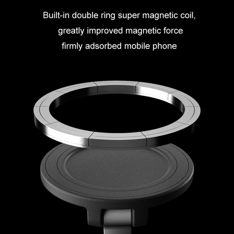 For Tesla Car Metal Folding Magnetic Phone Holder(Bright Black) - Car Holders by PMC Jewellery | Online Shopping South Africa | PMC Jewellery | Buy Now Pay Later Mobicred