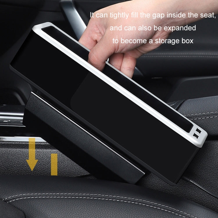 Car Seat Gap Storage Box with 2 USB Charging Port, Color: Co-pilot Silver - Stowing Tidying by PMC Jewellery | Online Shopping South Africa | PMC Jewellery | Buy Now Pay Later Mobicred