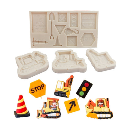 Cartoon Construction Site Tools Engineering Car Cake Decoration Molds, Specification: MK-3056 (Light Gray) - Food Molds by PMC Jewellery | Online Shopping South Africa | PMC Jewellery