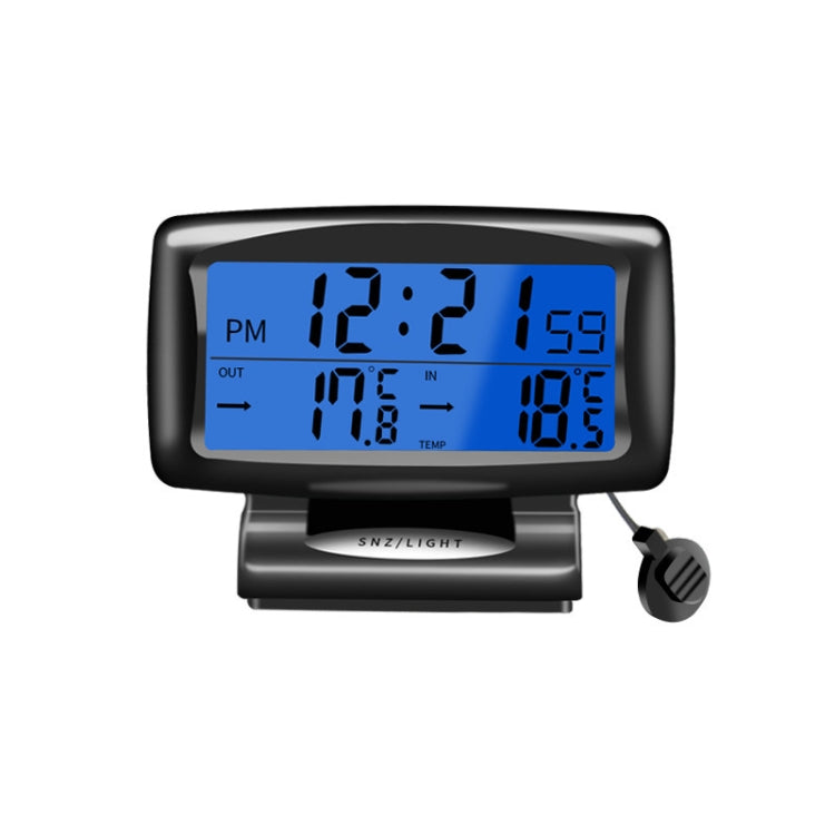 LCD Night Light Car Clock Automotive Electronics Inside And Outside Dual Thermometer - Clocks & Car Meters by PMC Jewellery | Online Shopping South Africa | PMC Jewellery | Buy Now Pay Later Mobicred