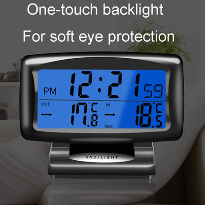 LCD Night Light Car Clock Automotive Electronics Inside And Outside Dual Thermometer - Clocks & Car Meters by PMC Jewellery | Online Shopping South Africa | PMC Jewellery | Buy Now Pay Later Mobicred