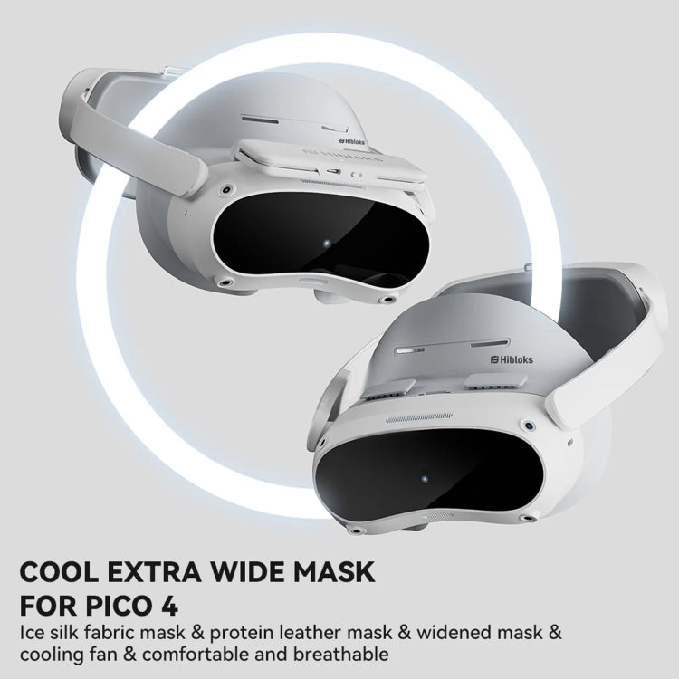 For PICO 4 Hibloks VR Glasses Face Cushion Protector Pad With Fan, Spec: 2pcs PU Cotton - VR Accessories by Hibloks | Online Shopping South Africa | PMC Jewellery | Buy Now Pay Later Mobicred