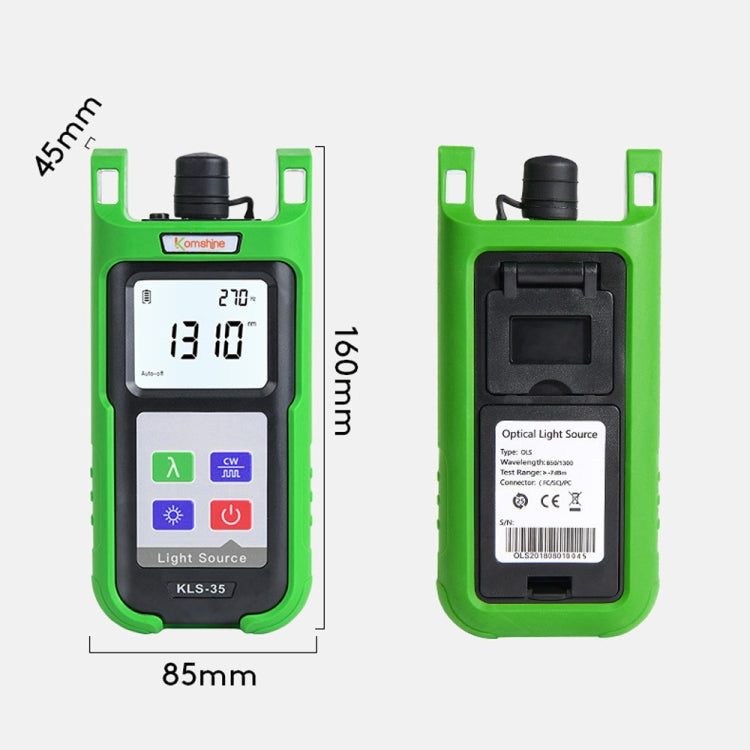 Komshine Handheld Laser Light Source Fiber Tester with LED Backlight, Model: KLS-35-S - Fiber Optic Test Pen by Komshine | Online Shopping South Africa | PMC Jewellery | Buy Now Pay Later Mobicred