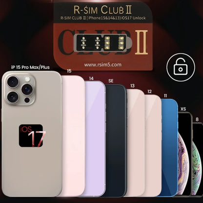 R-SIM CLUB 2 Unlock Card For IOS17 System iPhone 15 12 13 14 - Unlock SIM Card by PMC Jewellery | Online Shopping South Africa | PMC Jewellery