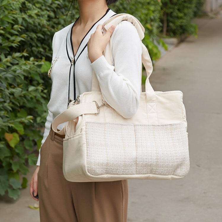 Portable Cotton Canvas Outing Shoulder Cat Bag(Beige) - Pet Bags by PMC TechLife | Online Shopping South Africa | PMC TechLife | Buy Now Pay Later Mobicred