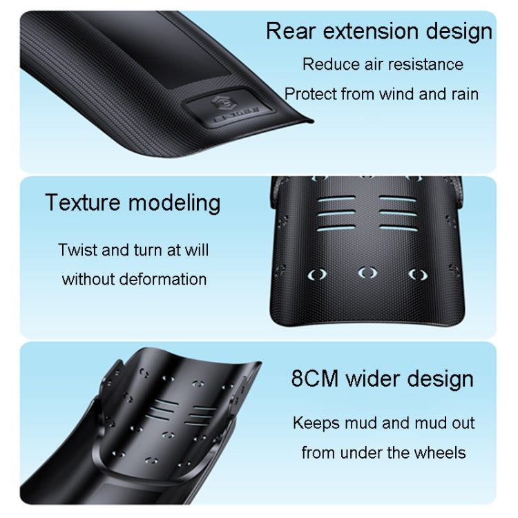 ENLEE E-35431 Single Front And Rear Universal Bicycle Mudguards Cycling Accessories Mountain Bike Riding Gear - Mudguards by ENLEE | Online Shopping South Africa | PMc TechLife | Buy Now Pay Later Mobicred