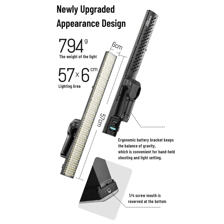 YONGNUO YN360IV 480 LEDs RGB APP Controlled Photography Fill Light, Spec: Standard+NP-F970 - free shipping - PMC TechLife - Order now!