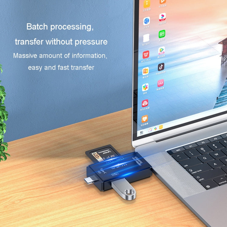 JINGHUA USB2.0 Multi-Function Card Reader SD/TF Dual Card Slot Cell Phone Computer Card Reader(Black) - free shipping - PMC TechLife - Order now!
