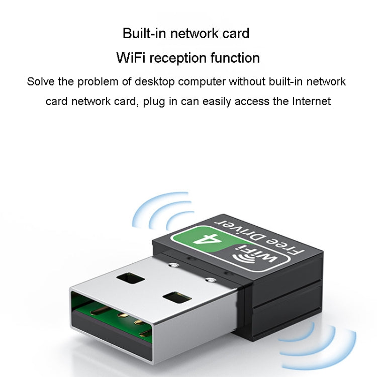 JINGHUA 600M Dual-Band Wireless Network Card Computer External 2.4G/5G USB WiFi Receiver Transmitter - USB Network Adapter by JINGHUA | Online Shopping South Africa | PMC Jewellery | Buy Now Pay Later Mobicred