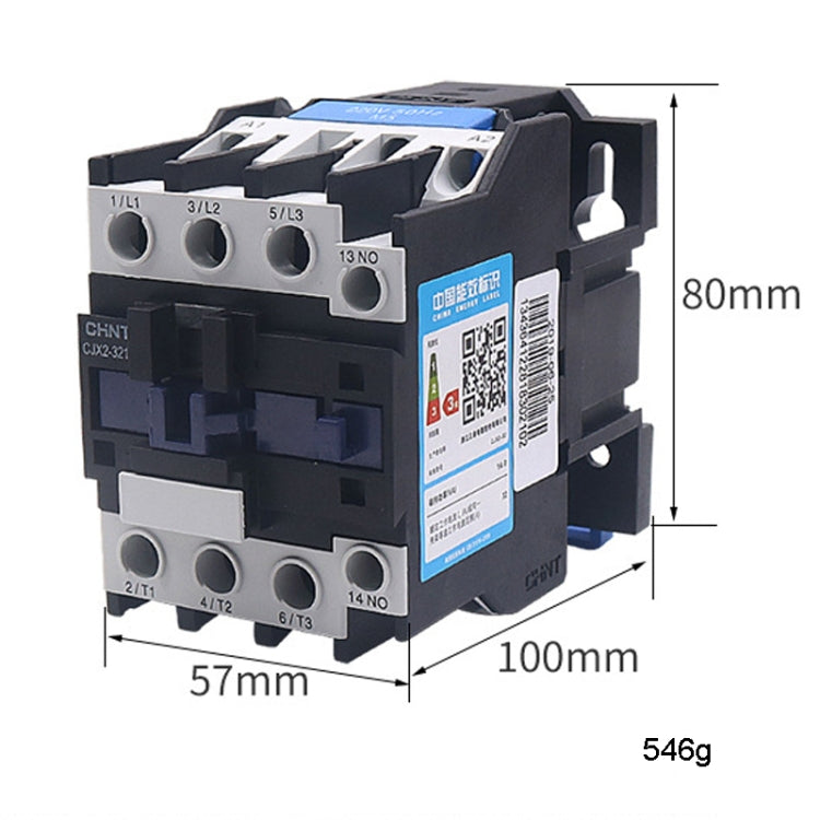CHNT CJX2-3201 32A 220V Silver Alloy Contacts Multi-Purpose Single-Phase AC Contactor - Relays by CHNT | Online Shopping South Africa | PMC TechLife | Buy Now Pay Later Mobicred