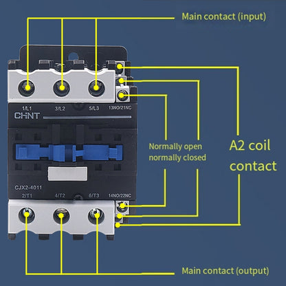 CHNT CJX2-6511 65A 220V Silver Alloy Contacts Multi-Purpose Single-Phase AC Contactor - Relays by CHNT | Online Shopping South Africa | PMC Jewellery | Buy Now Pay Later Mobicred