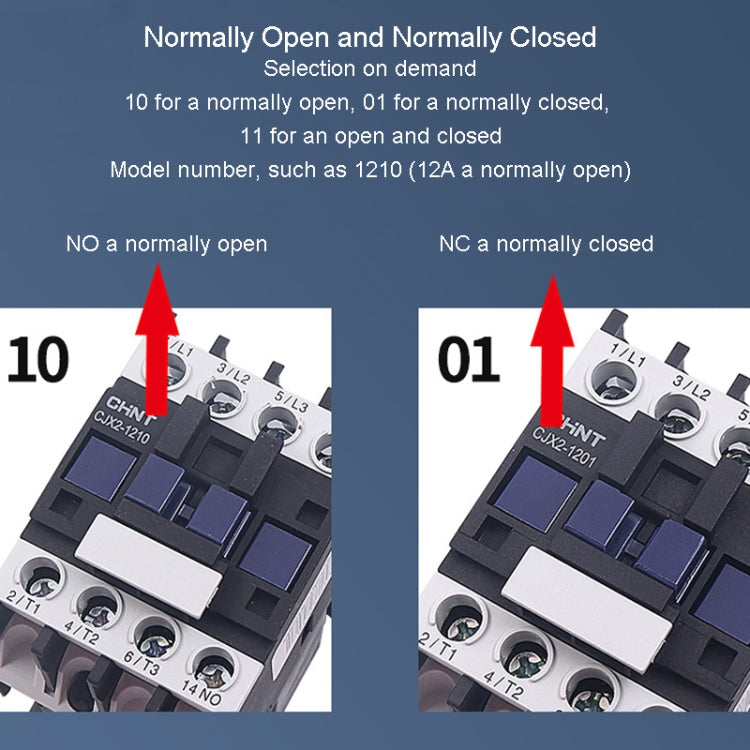 CHNT CJX2-2510 25A 220V Silver Alloy Contacts Multi-Purpose Single-Phase AC Contactor - Relays by CHNT | Online Shopping South Africa | PMC Jewellery | Buy Now Pay Later Mobicred