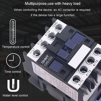 CHNT CJX2-2510 25A 220V Silver Alloy Contacts Multi-Purpose Single-Phase AC Contactor - Relays by CHNT | Online Shopping South Africa | PMC Jewellery | Buy Now Pay Later Mobicred