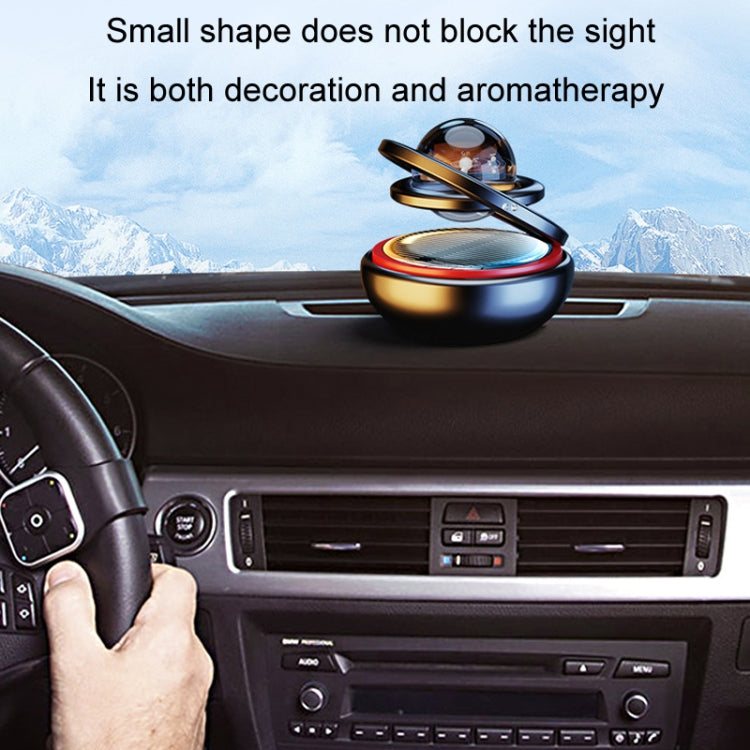 Interstellar Vast Solar Rotating Car Aromatherapy Ornaments, Color: Red - free shipping - PMC Jewellery - Order now!