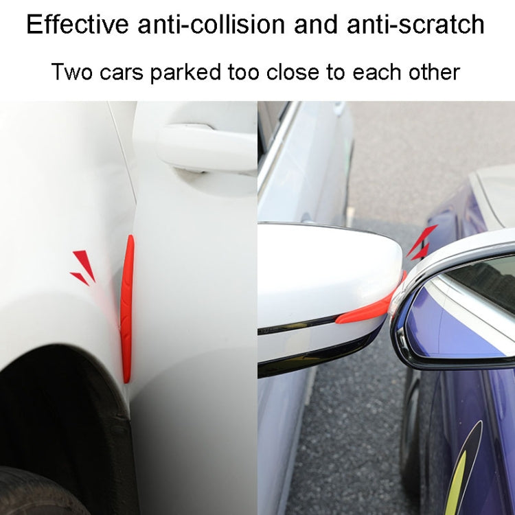 SHANSHI 6pcs /Pack 7753 Car Door Anti-Collision Silicone Strip Bumper Mirror Thickening Decorative Stickers(Red) - Anti Collision Sticker by SHANSHI | Online Shopping South Africa | PMC Jewellery | Buy Now Pay Later Mobicred