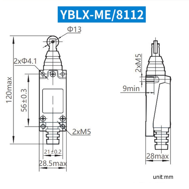 CHNT YBLX-ME8112 Limiter Travel Switches Micro Self-Resetting Stroke Switch - Switch by CHNT | Online Shopping South Africa | PMC Jewellery | Buy Now Pay Later Mobicred