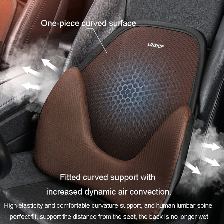 LINXICP 3 In 1 Car Seat Lumbar Cushion Summer Special Memory Foam Breathable Car Back Pad(Gray) - Seat Accessories by LINXICP | Online Shopping South Africa | PMC TechLife | Buy Now Pay Later Mobicred