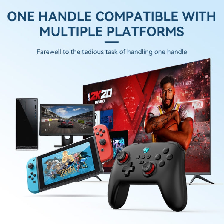 Wireless Bluetooth Gamepad With Wakeup Vibration Body Gamepad For Switch / Android / Apple / PC(Black) - Gamepads by PMC Jewellery | Online Shopping South Africa | PMC Jewellery | Buy Now Pay Later Mobicred