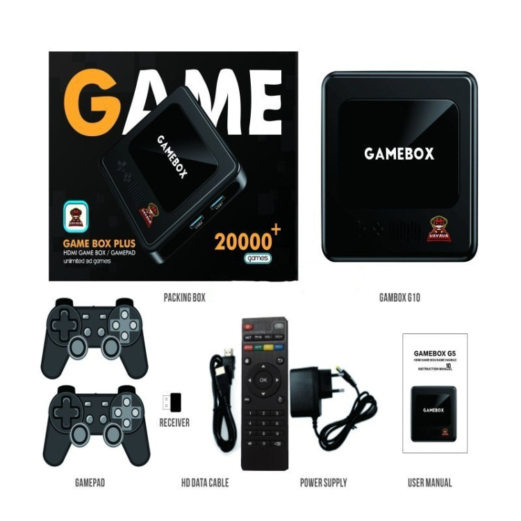 G10 GAMEBOX TV Box Dual System Wireless Android 3D Home 4K HD Game Console Support PS1 / PSP, Style: 128G 40,000+ Games (Black) - Pocket Console by PMC Jewellery | Online Shopping South Africa | PMC Jewellery | Buy Now Pay Later Mobicred