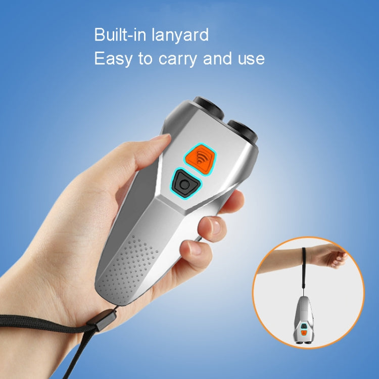 Ultrasonic Dog Repeller Stop Barker Dual Probe High Power Repeller Handheld Dog Trainer(Silver) - Training Aids by PMC Jewellery | Online Shopping South Africa | PMC Jewellery | Buy Now Pay Later Mobicred