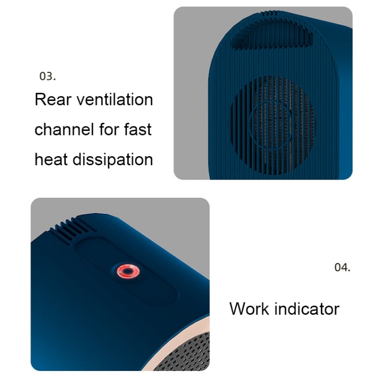 Small Desktop Electric Heater Home PTC Instant Energy-saving Heater, Spec: UK Plug(Green) - Electric Heaters by PMC TechLife | Online Shopping South Africa | PMC TechLife | Buy Now Pay Later Mobicred