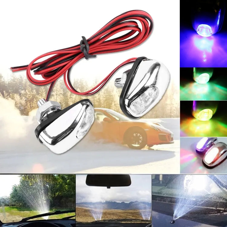 Car Wiper Sprayer Spray Decorative Lamp LED Hood Spray Lights(Blue) - Decorative Lights by PMC TechLife | Online Shopping South Africa | PMC TechLife | Buy Now Pay Later Mobicred