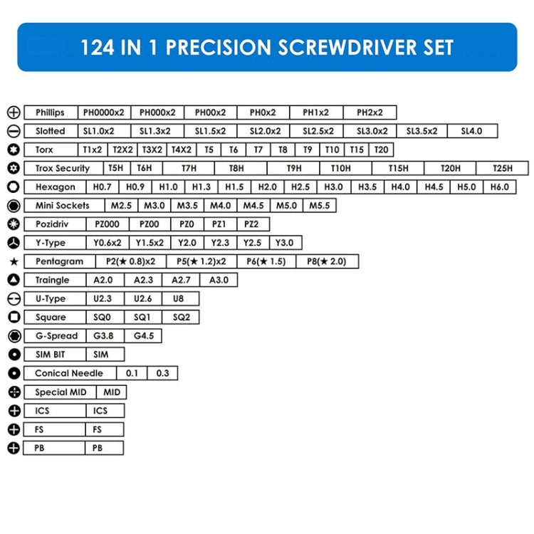 124 In 1 Multipurpose Manual Screwdriver Set Household Cell Phone Computer Repair Tools - Screwdriver Set by PMC TechLife | Online Shopping South Africa | PMC TechLife