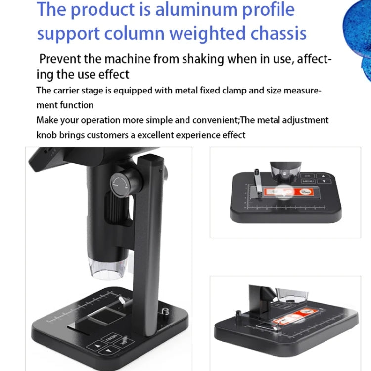 HD Electronic Digital Microscope 5 Inch Screen Touch Key 8000X Biological Cell Electronic Magnifying Glass - Digital Microscope by PMC Jewellery | Online Shopping South Africa | PMC Jewellery | Buy Now Pay Later Mobicred