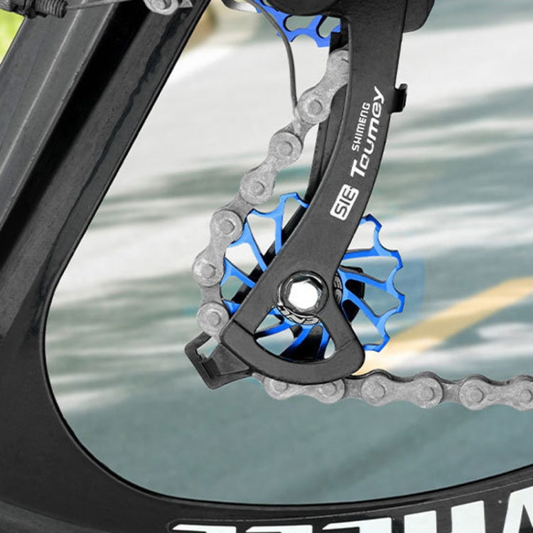 ENLEE Mountain Bicycle Rear Derailleur Guide Wheel Ceramic Bearing Tension Pulley, Size: 11T(Blue) - Guide wheels by ENLEE | Online Shopping South Africa | PMC TechLife | Buy Now Pay Later Mobicred