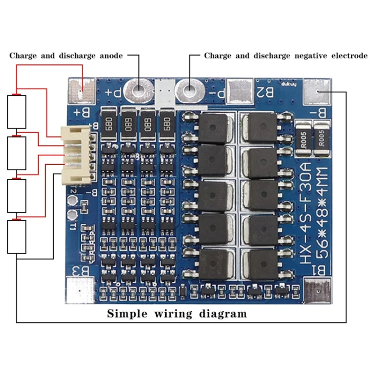 4 S 14.8V / 12.8V 30A Lithium Battery Protective Plate With Equalizer Lithium Iron Phosphate Battery Protection Board(3.2V LiFePO4) - Sensor Module by PMC Jewellery | Online Shopping South Africa | PMC Jewellery