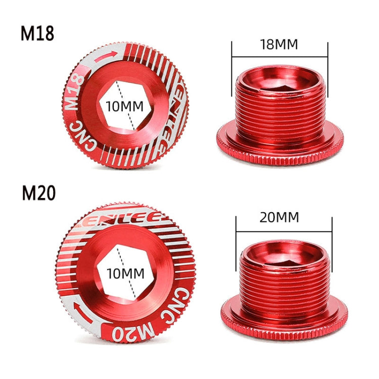 ENLEE M20 Aluminum Crank Cover For Bicycle Discs For IXF Crank Accessories(Red) - Others by ENLEE | Online Shopping South Africa | PMC TechLife | Buy Now Pay Later Mobicred