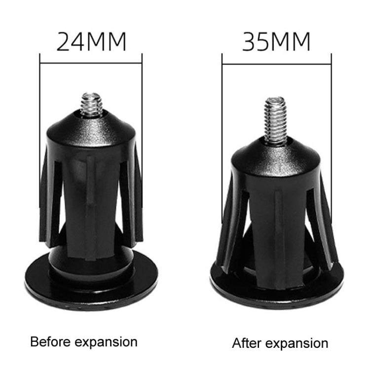 ENLEE BD40 1pair Mountain Bike Aluminum Expandable Handlebar Plugs Bicycle Grip Blocker Accessories(Black) - Bicycle Grips by ENLEE | Online Shopping South Africa | PMc TechLife | Buy Now Pay Later Mobicred