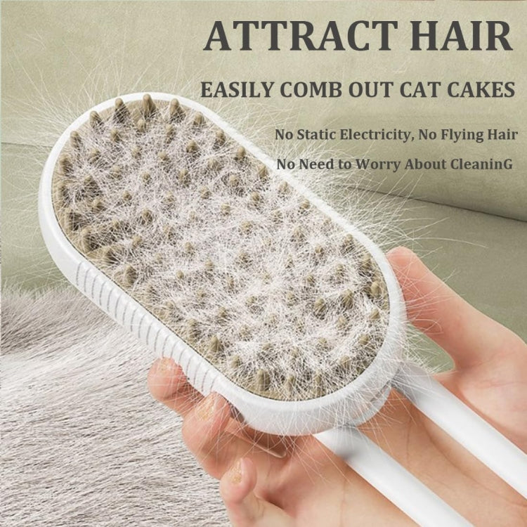 Pet Electric Spray Comb Rechargeable Cat Steamy Grooming Brush Cleaning Tool(White) - Brushes & Combs by PMC Jewellery | Online Shopping South Africa | PMC Jewellery