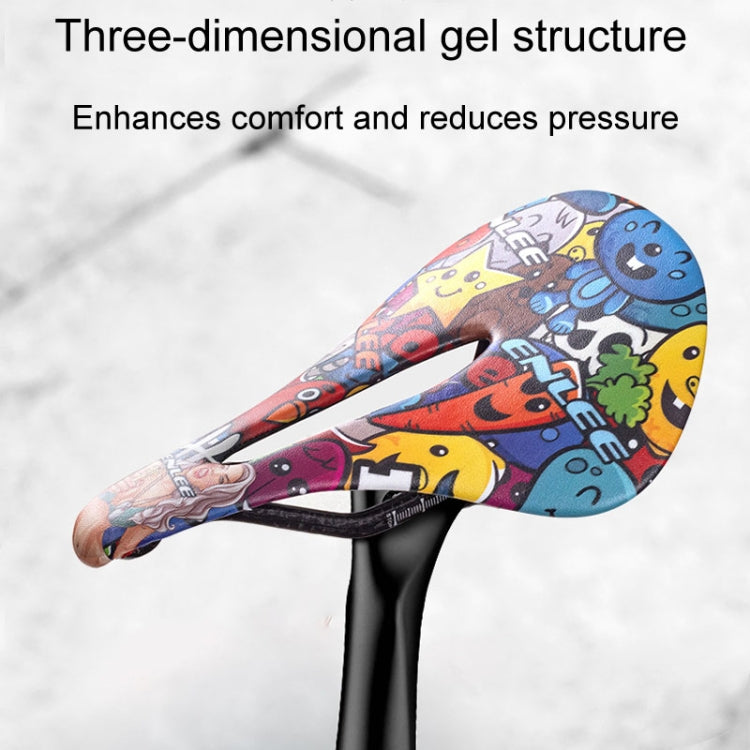 ENLEE E-ZD412 Bicycle Carbon Fiber Cushion Outdoor Riding Mountain Bike Saddle, Style: Devil - free shipping - PMc TechLife - Order now!