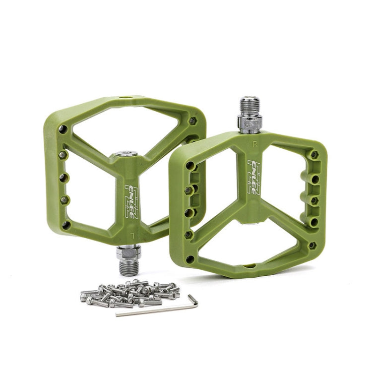 ENLEE F228 1pair Bicycle Nylon Pedals Mountain Bike Widened Riding Footrests(Olive Green) - free shipping - PMc TechLife - Order now!