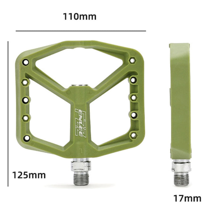 ENLEE F228 1pair Bicycle Nylon Pedals Mountain Bike Widened Riding Footrests(Olive Green) - free shipping - PMc TechLife - Order now!