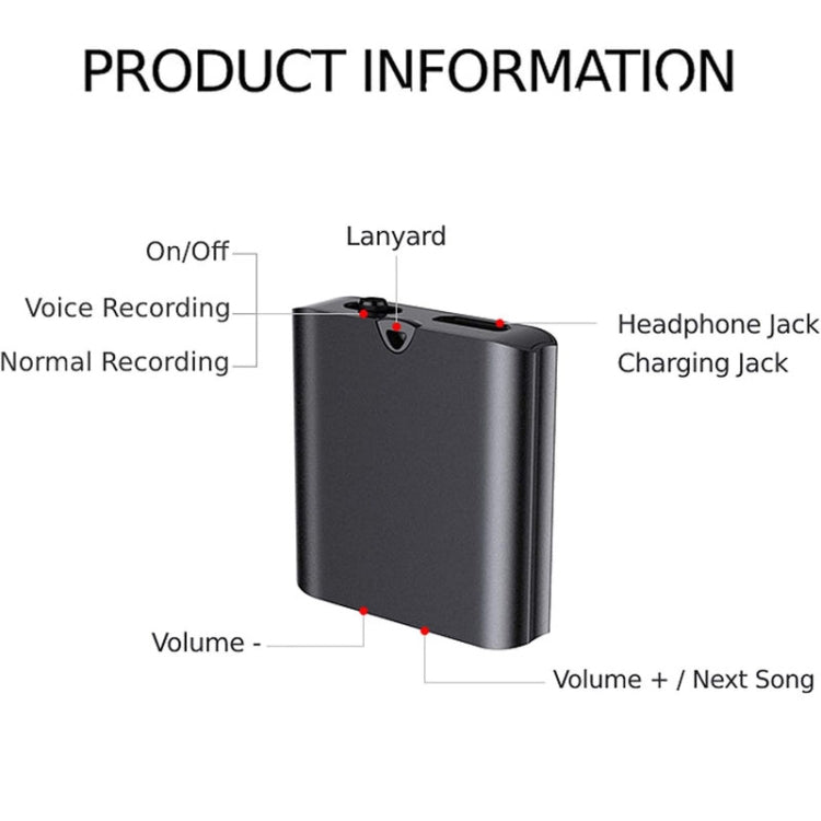 Q63 HD Noise Canceling Magnetic Voice Recorder Portable Intelligent Voice Activated Recording Pen, Capacity: 8GB(Black) - Recording Pen by PMC TechLife | Online Shopping South Africa | PMC TechLife | Buy Now Pay Later Mobicred